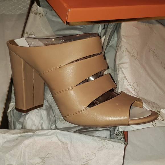 Arturo Chiang New Leather Slip-on Mule LORA Clog Cut-Out Soft Heel Sandal Womens - Picture 6 of 8